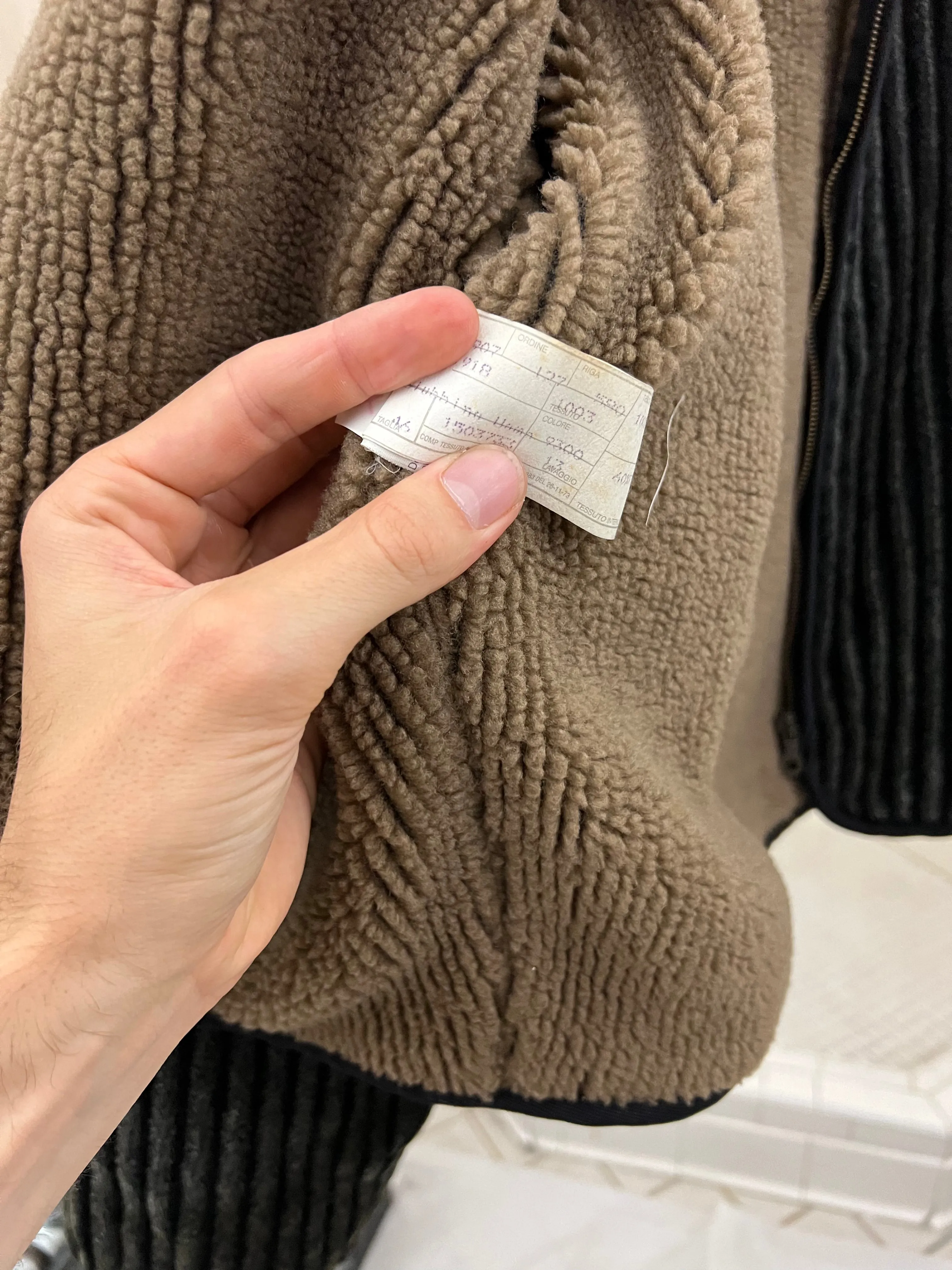 1980s Armani Thick Corduroy Cardigan Jacket with Fleece Lining - Size L