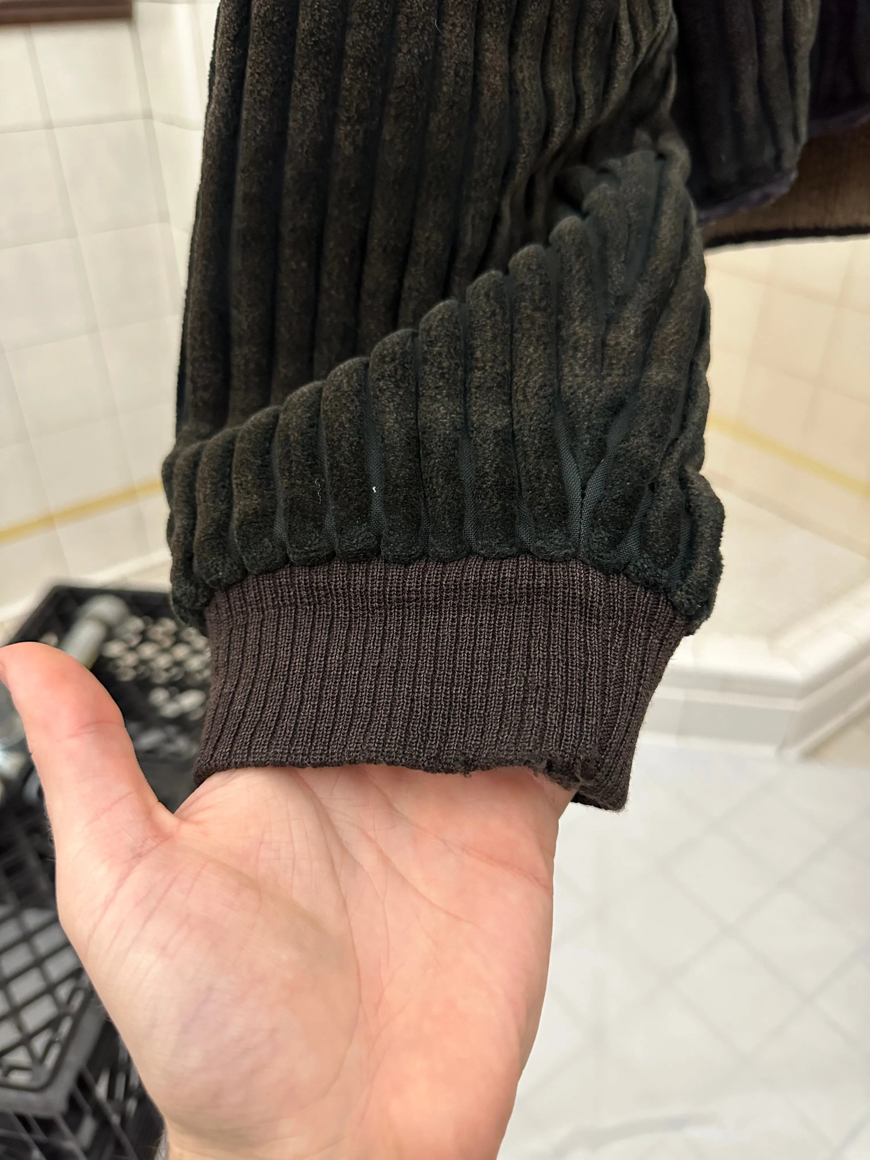 1980s Armani Thick Corduroy Jacket with Fleece Lining - Size M