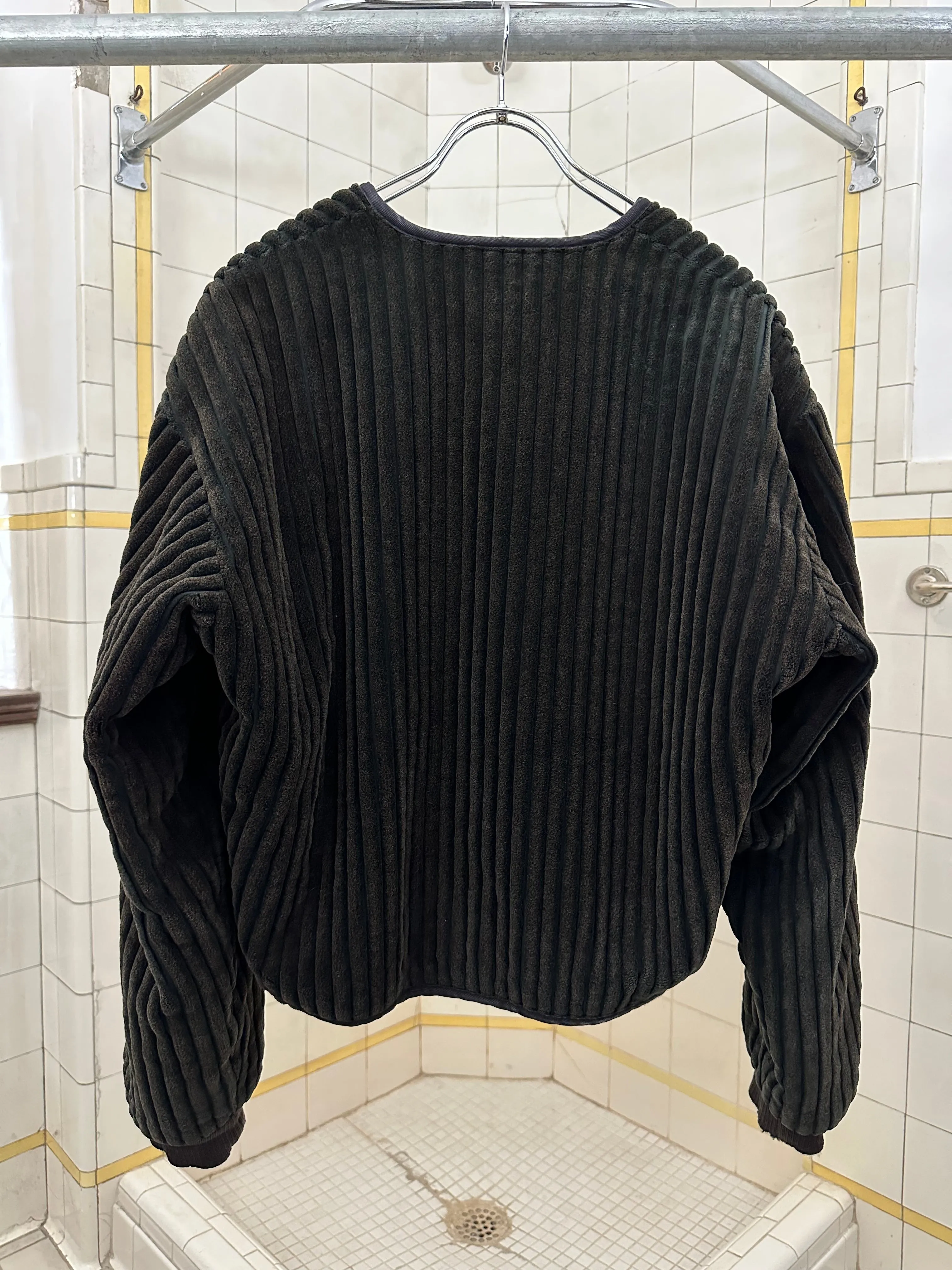 1980s Armani Thick Corduroy Jacket with Fleece Lining - Size M