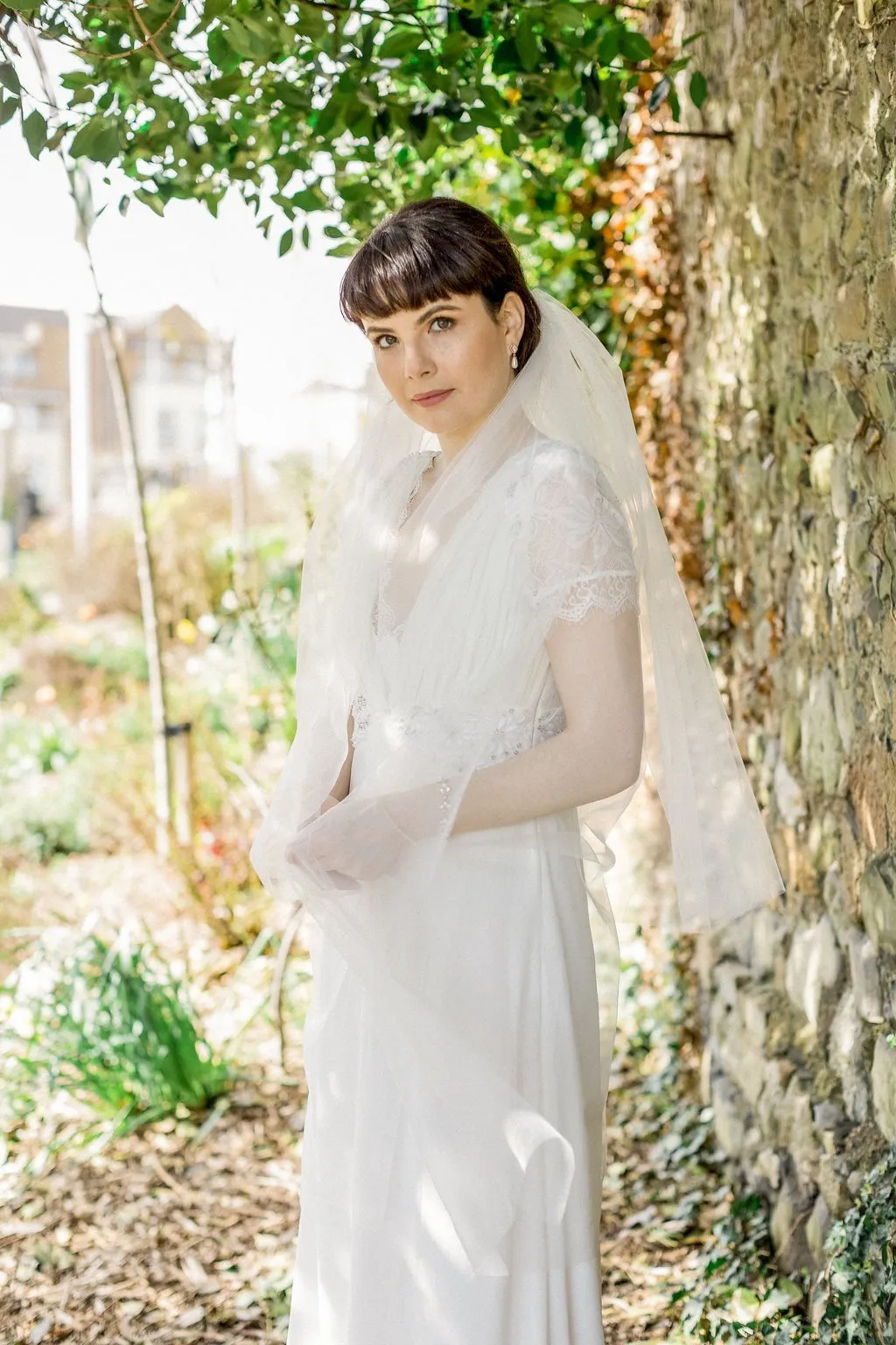 Camden, Double, Elbow length Tulle Veil