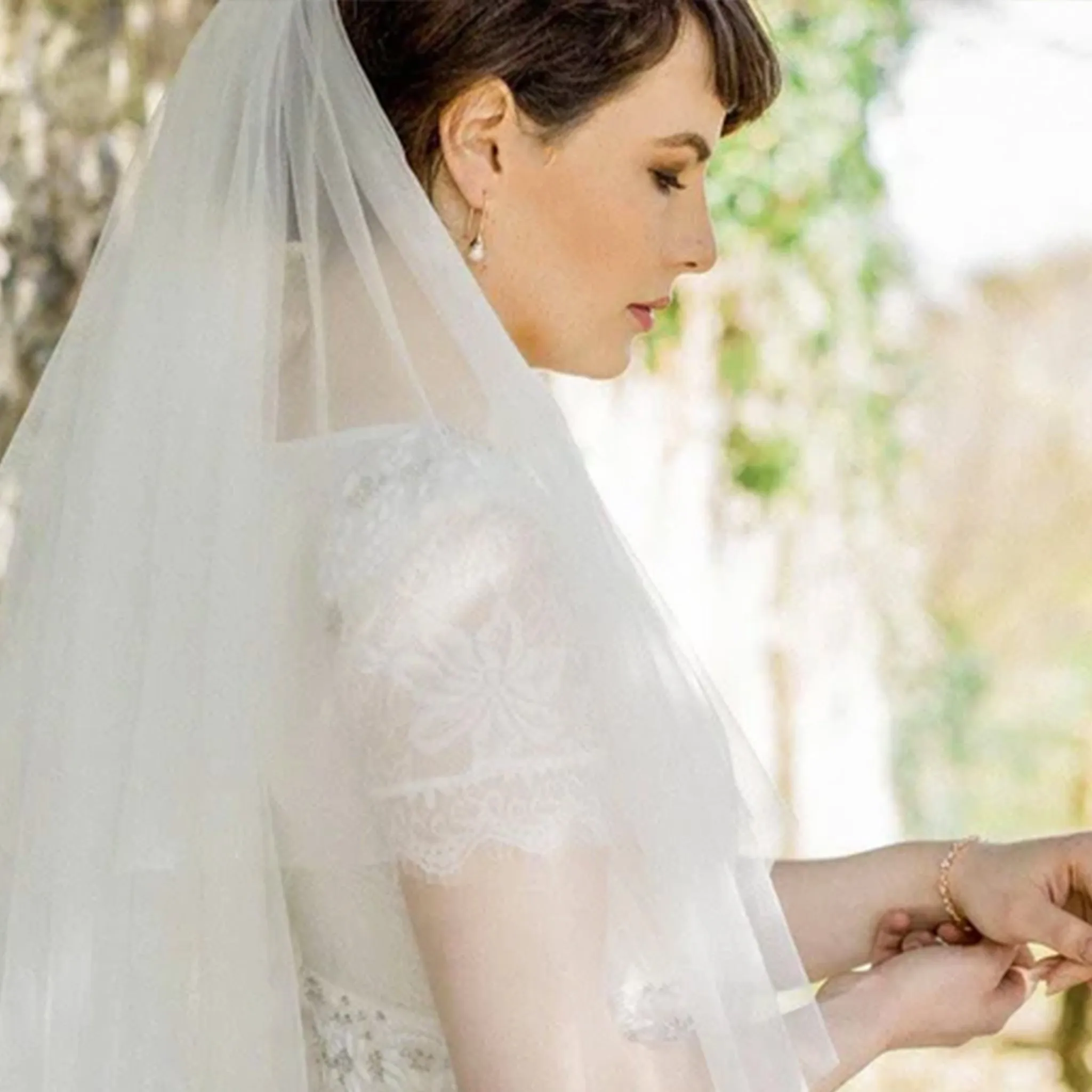 Camden, Double, Elbow length Tulle Veil