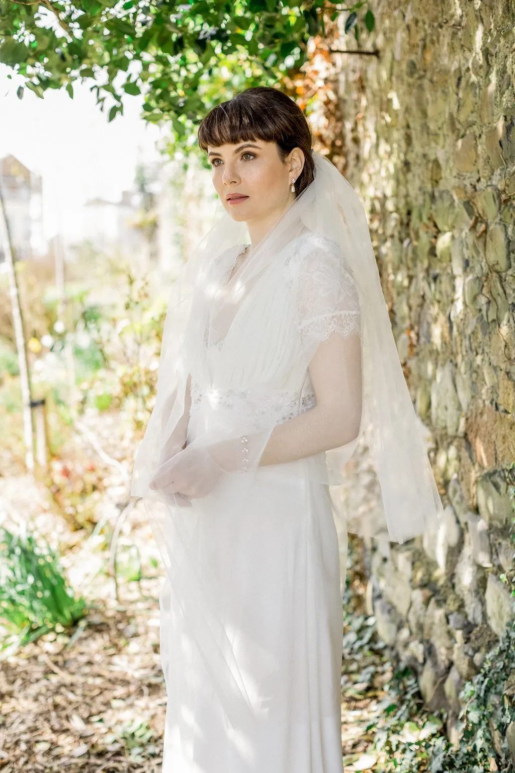 Camden, Double, Elbow length Tulle Veil
