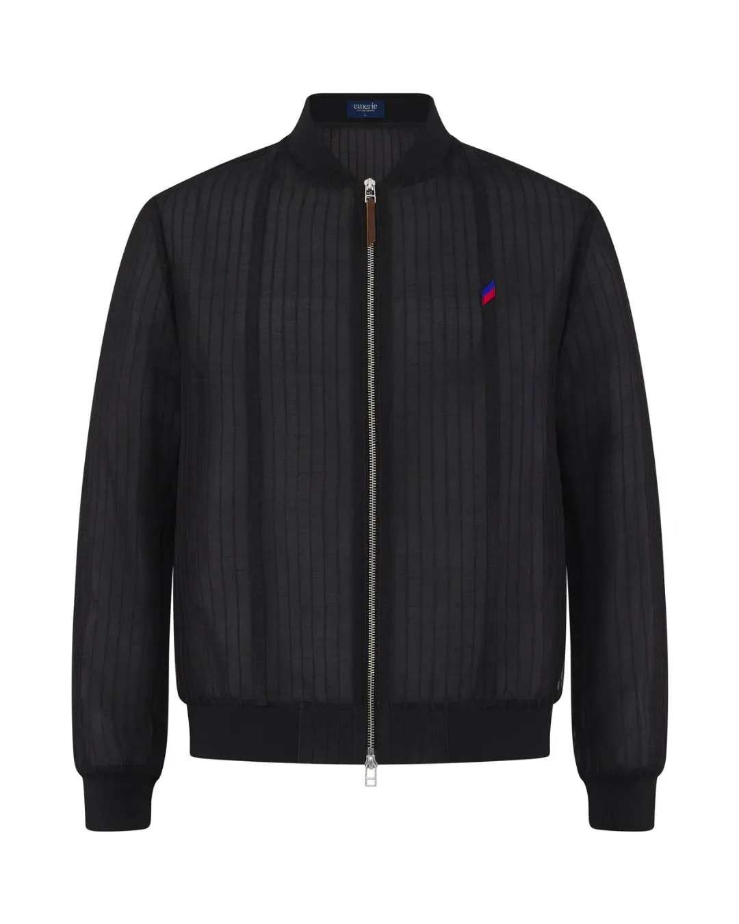 Catalino Barong Jacket in Piña Seda Stripes, black