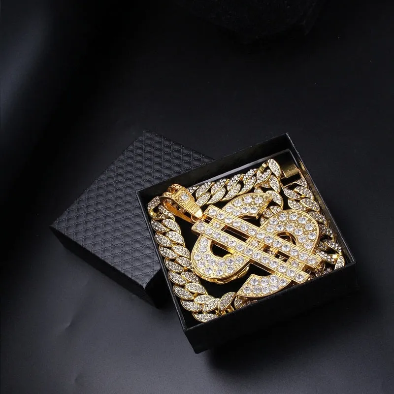 Double Layer Necklaces and Dollar Pendant Set