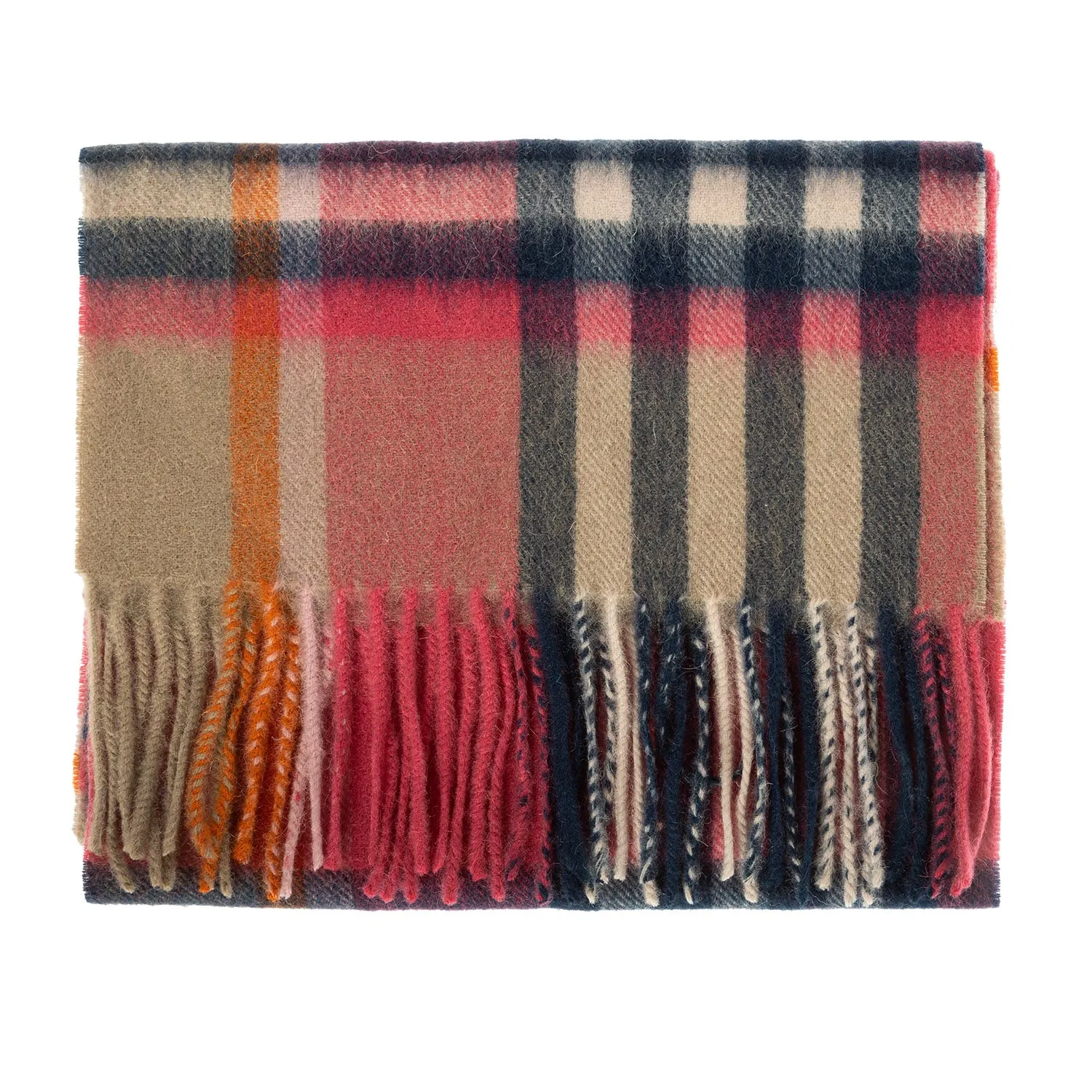 Edinburgh 100% Lambswool Tartan Scarf 3 Square Blue 3 Square Blue