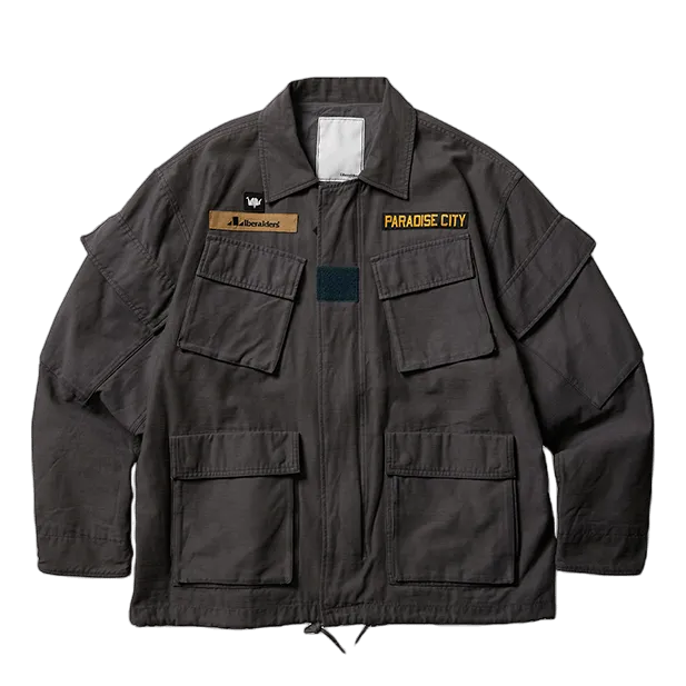 Garmentdyed Tactical Jacket Charcoal