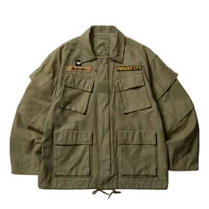 Garmentdyed Tactical Jacket Olive