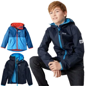 Jack Wolfskin Boys Rainy Days Waterproof Jacket Windproof