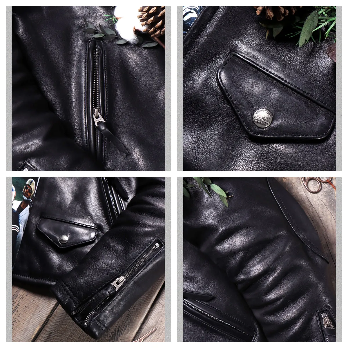 Men's 1900s Motorcycle Leather Jacket