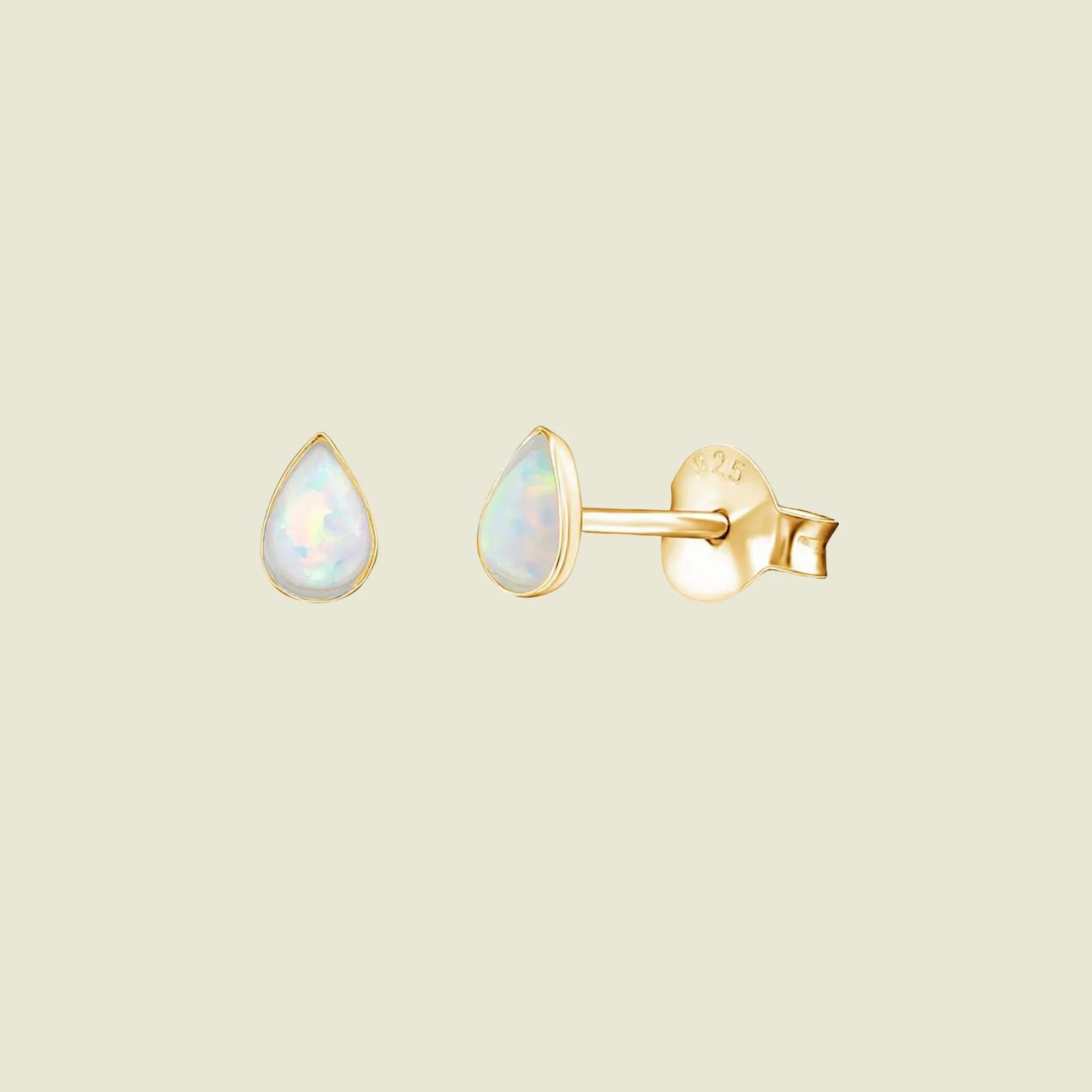 Opal Teardrop Studs