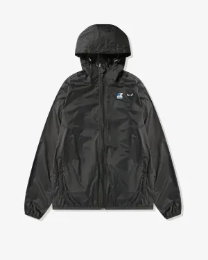 PLAY Comme des Garçons x K-Way Black Heart Zip Jacket (Black)