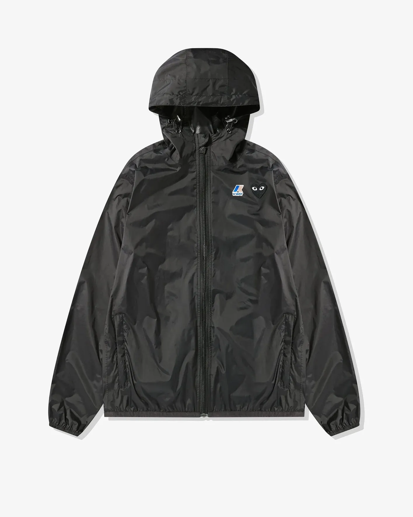 PLAY Comme des Garçons x K-Way Black Heart Zip Jacket (Black)