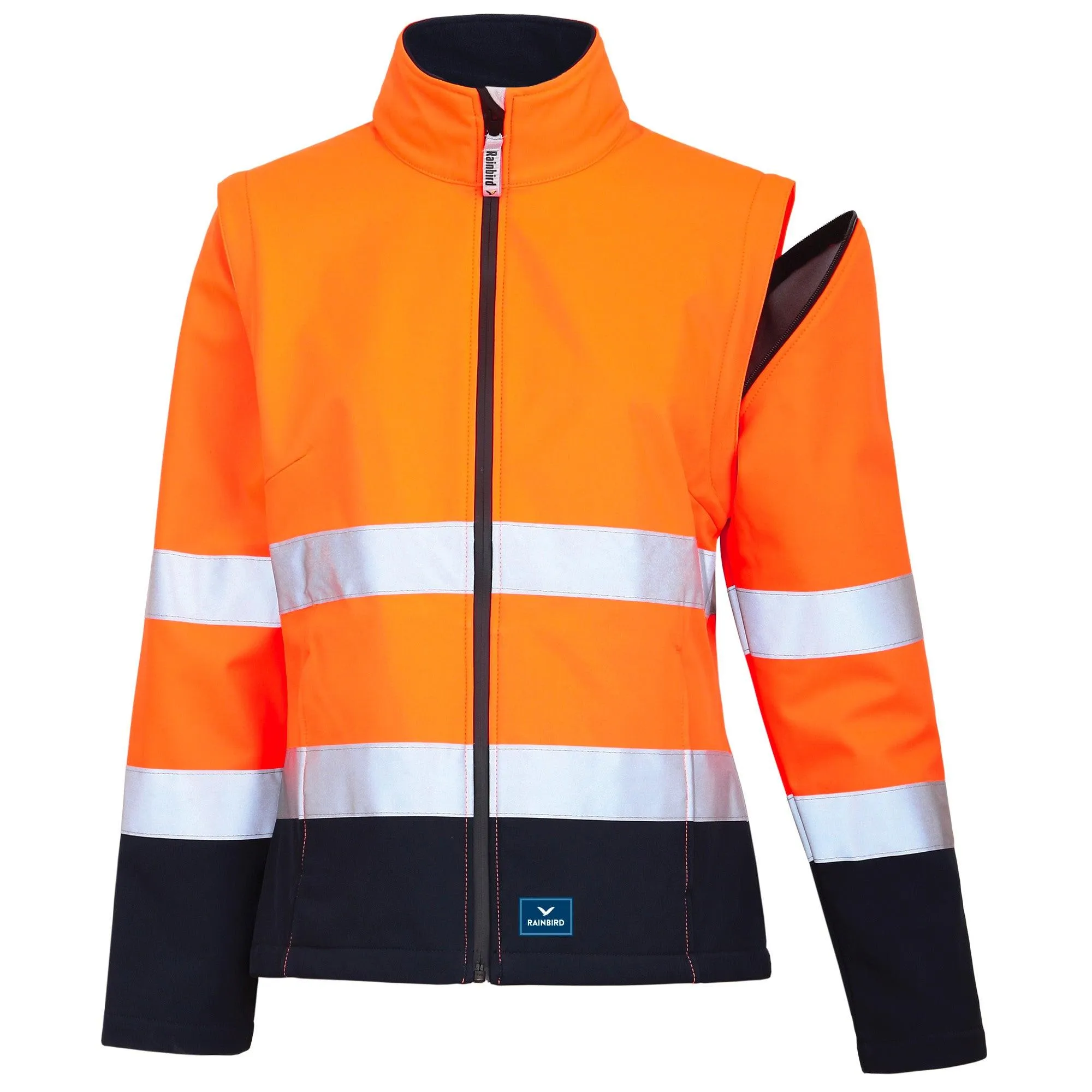 RAINBIRD WOMENS CARROLL SHELL JACKET ORANGE/NAVY