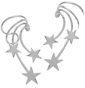 Shooting Star Long Wave 3 Star Ear Cuff