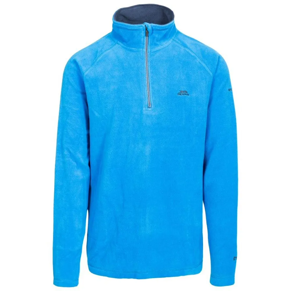 Trespass L Blue 1/2 Zip Blackford Mens Microfleece