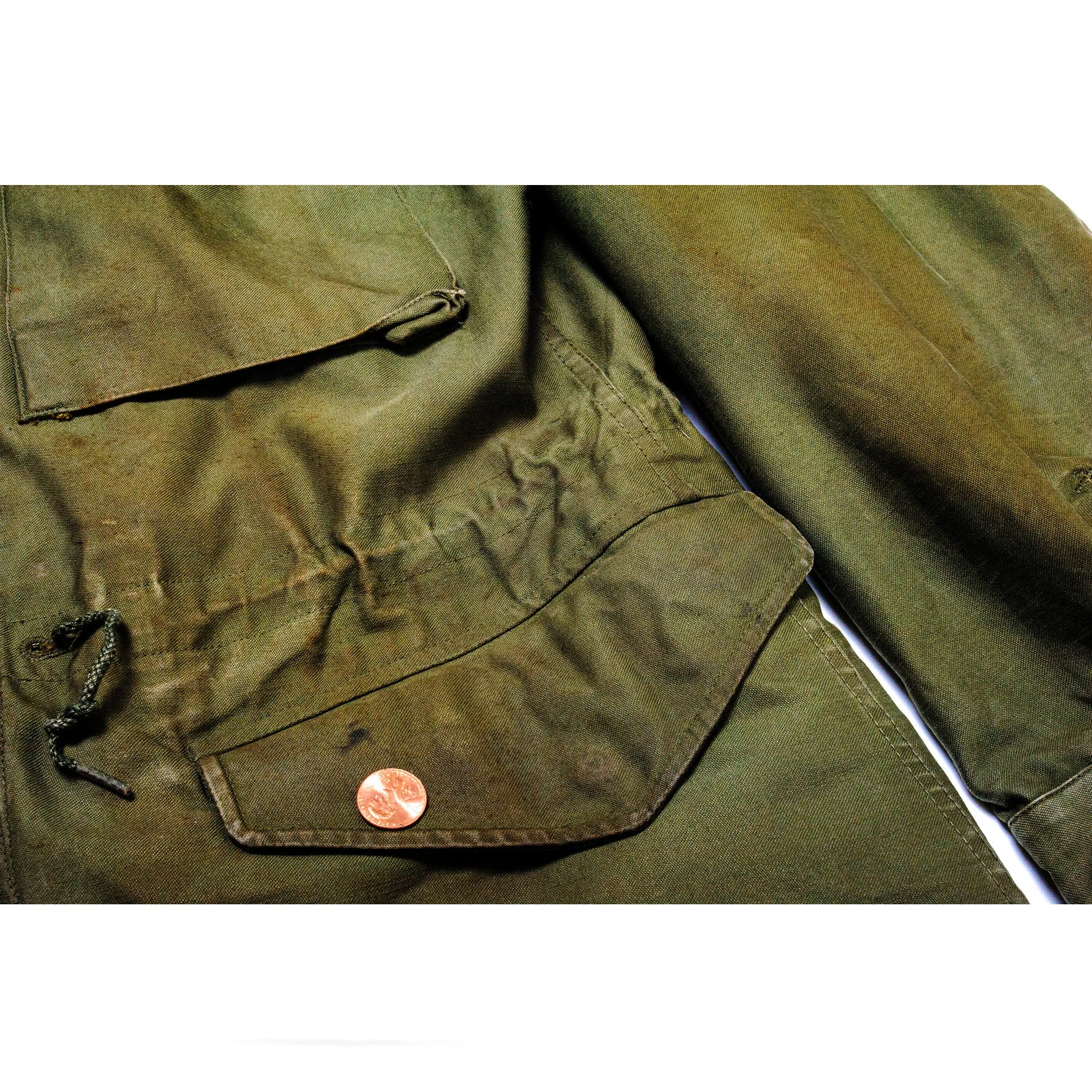 VINTAGE US ARMY M51 FIELD JACKET 1958 PATCHED SIZE XSMALL REGULAR