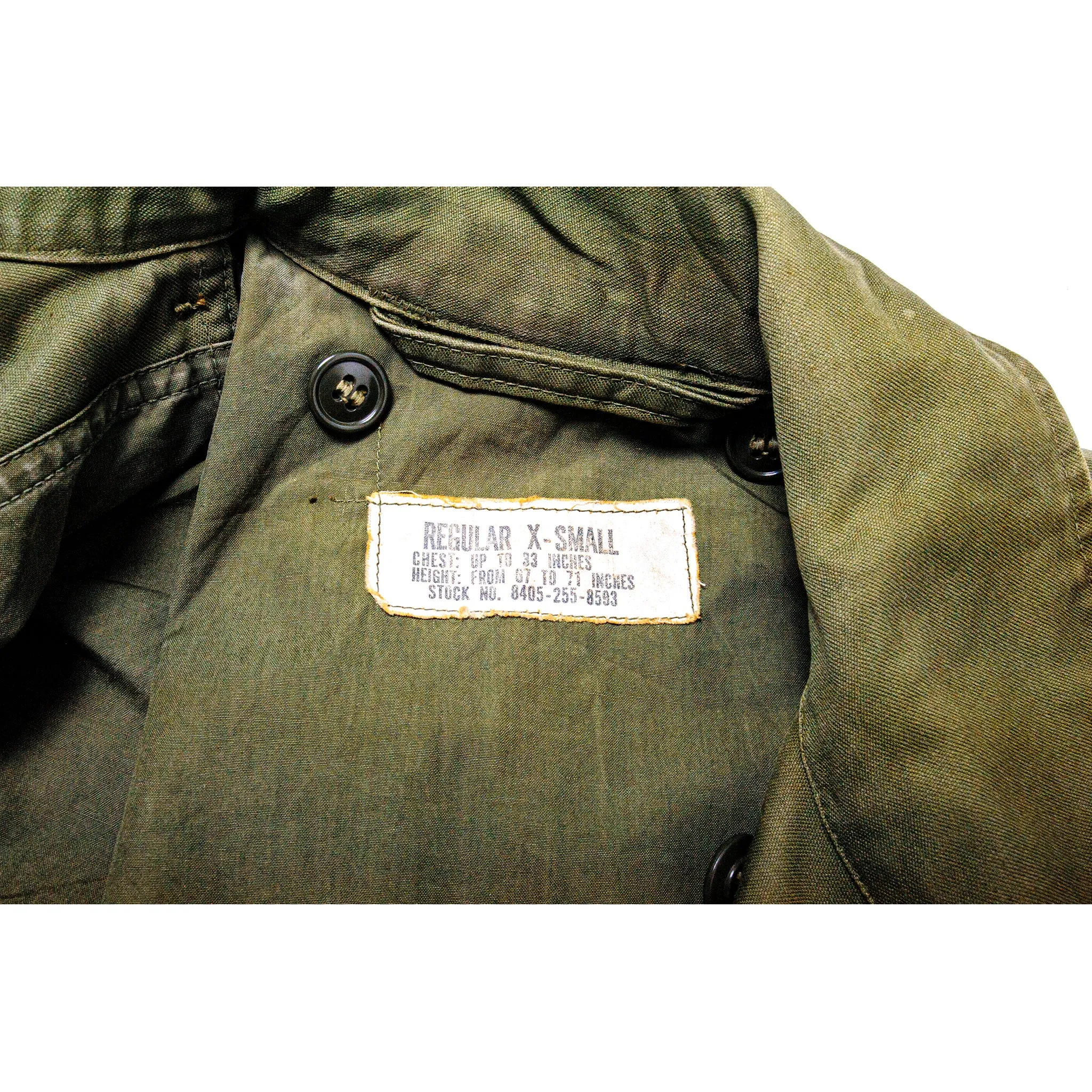 VINTAGE US ARMY M51 FIELD JACKET 1958 PATCHED SIZE XSMALL REGULAR